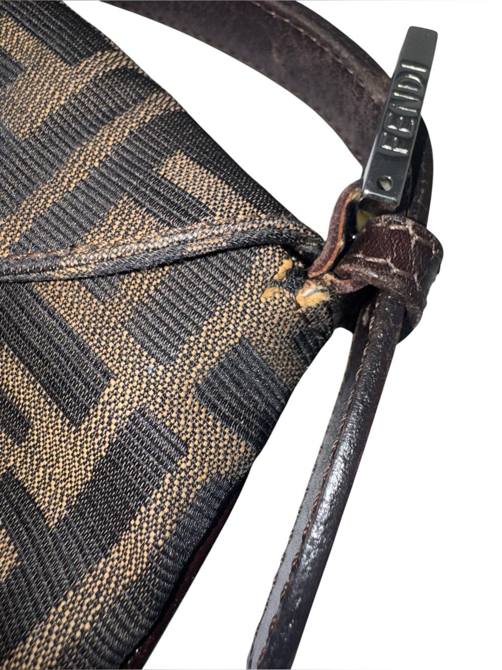 โจ๐๏ธ Fendi Zucca Canvas Shoulder Bag - Picture 8 of 8